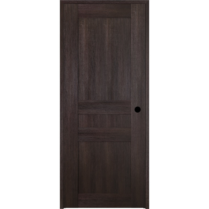 Porte battante simple en bois manufacturé Avon 07 2R, 20 po x 82 po, Chêne Veralinga, Gauche