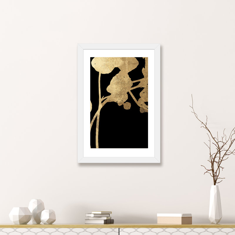 « gilded i »-cadre photo, impression, H 24 po x l 16 po x P 1 po, Papier avec cadre blanc