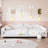 Full Size Upholstered Daybed, Sherpa Fabric Sofabed With Cloud-Shaped Backrest-1082327088