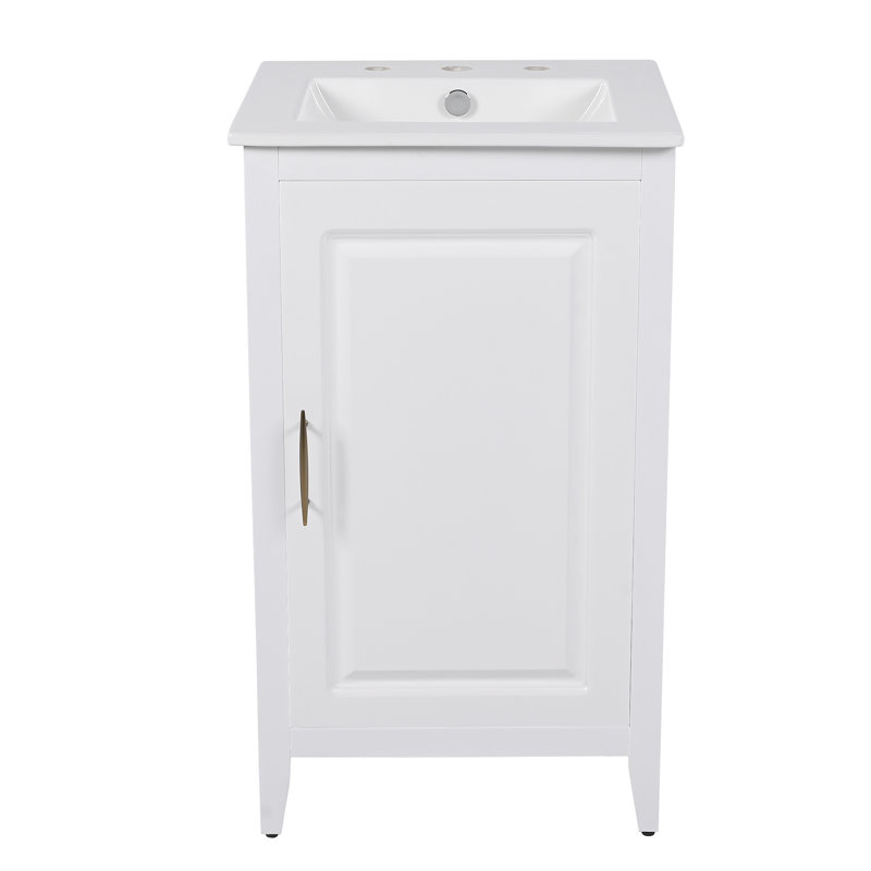 Meuble-lavabo 20,3 po avec lavabo, Blanc