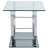 Amelia Chrome Square U-Shaped Glass Top Side End Table