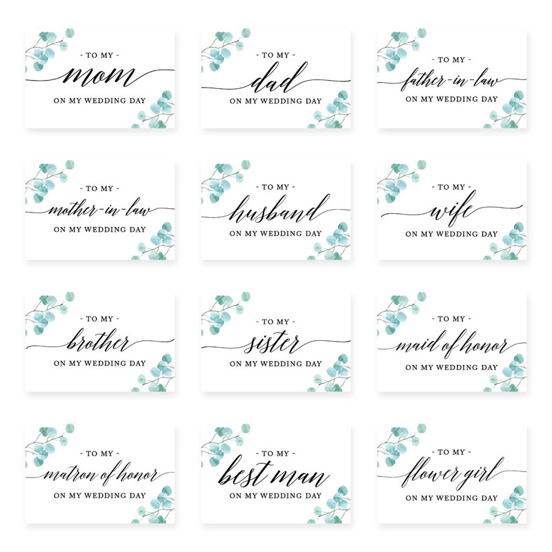 Carte de mariage d'eucalyptus