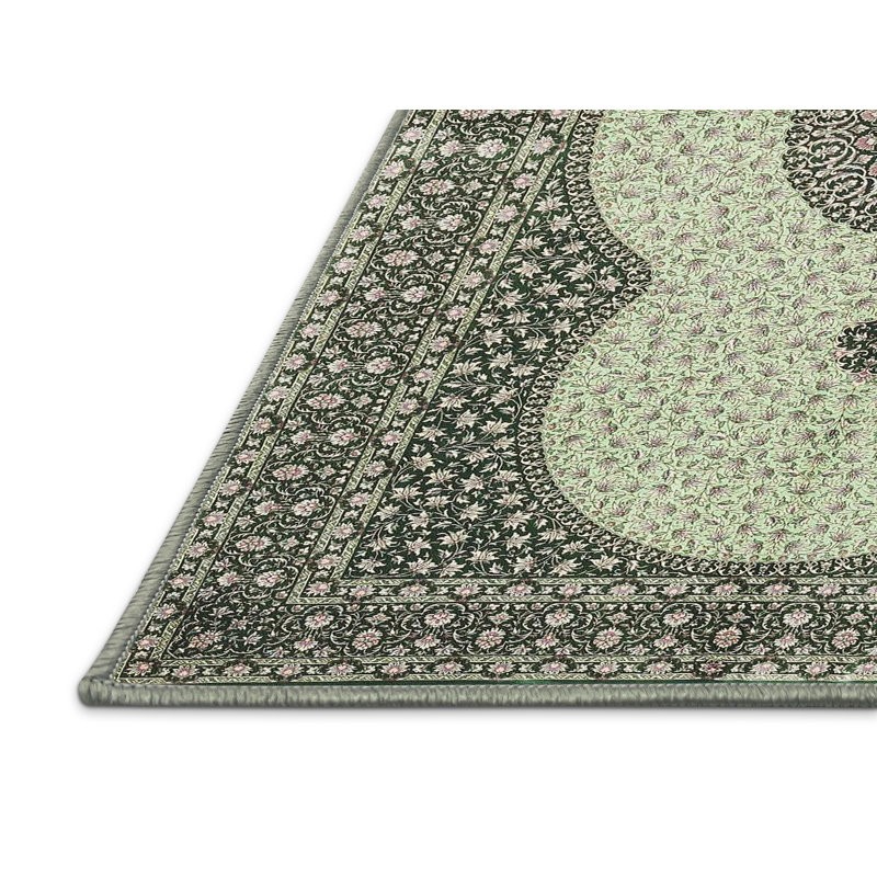 Tapis oriental multicolore tissé à la machine Chaviv, Rectangle de 2 pi x 3 pi