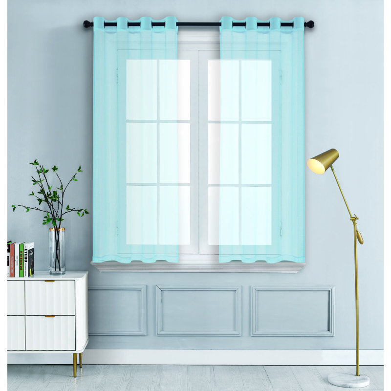 2 panneaux de rideaux semi-transparents avec œillets, L 57 po x L 45 po, La Reine des Neiges
