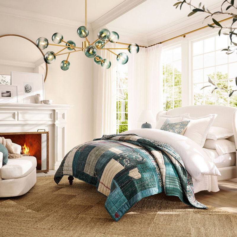 Burness 15 - Light Sputnik Modern Linear Modern Glass Bubble Dining  Chandelier, Gold