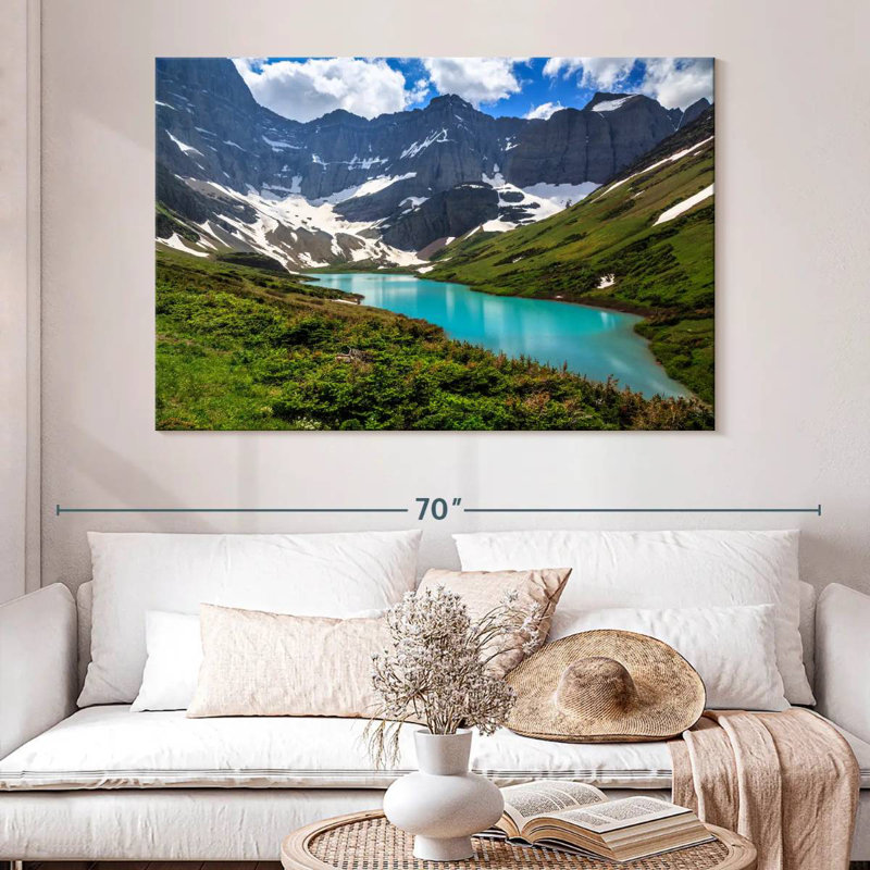 Alvord turquoise Cracker Lake, H 34 po x l 51 po