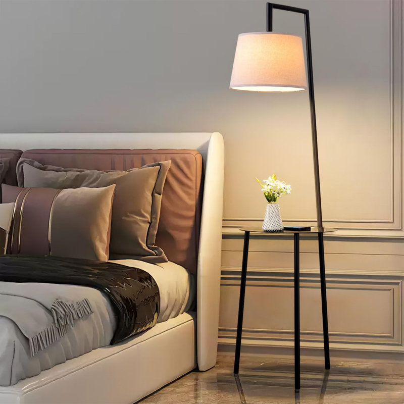 150cm Black Tray Table Floor Lamp