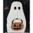 Halloween Ghost With Pumpkin Bucket Throw Pillow