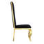 Chaise d'appoint en velours noir Hudayfi