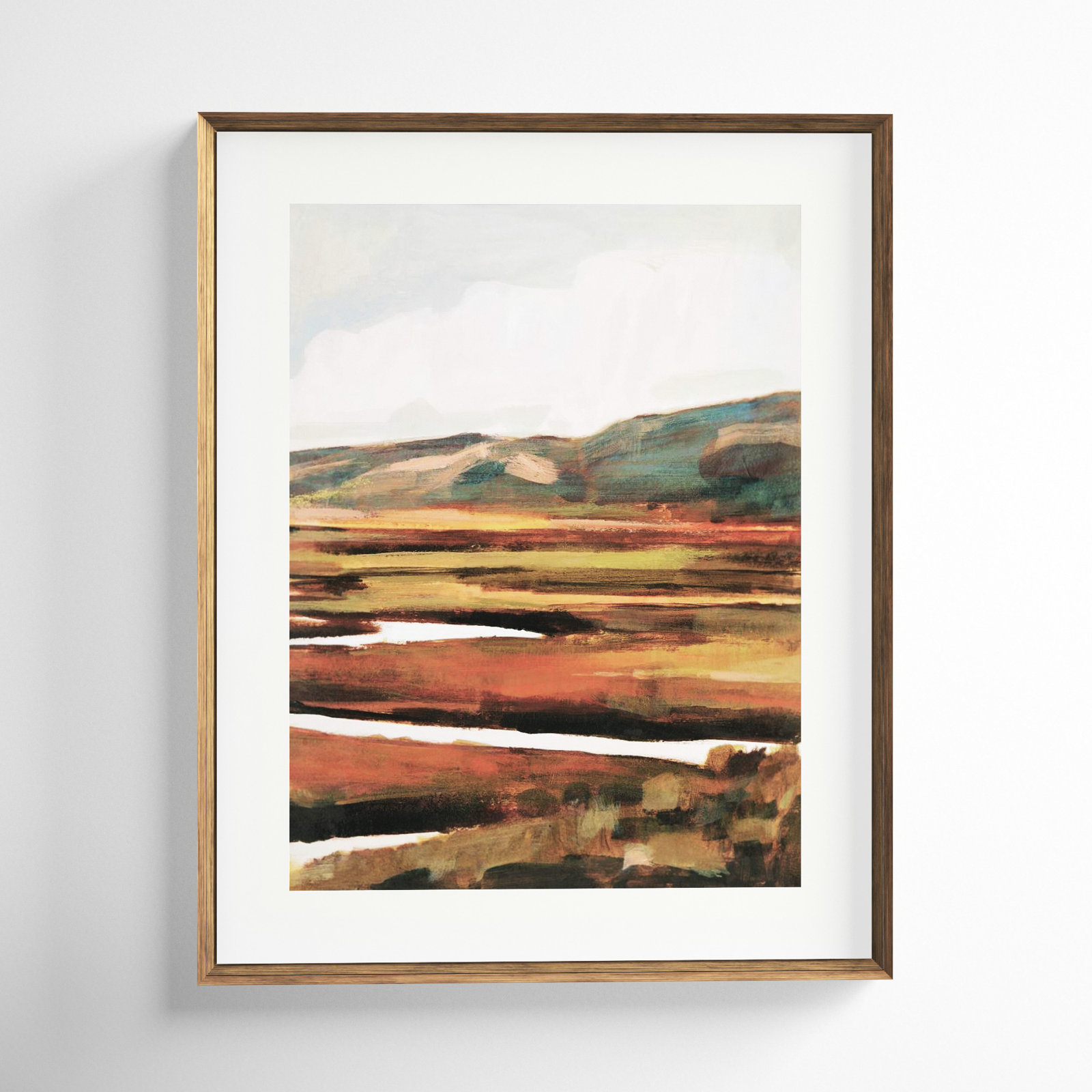 Mountain Field II by Victoria Borges, 35" H x 28" W, Champagne