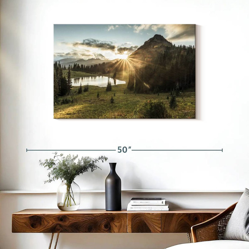 Alvord Mount Rainier Sunset Rays, H 24 po x l 36 po