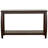 Elegant Console Table In Cappuccino With Rectangular Surface And Shelves Ample Storage Look