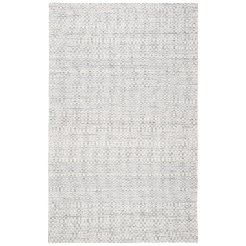 Aon Handwoven Wool Gray Area Rug, Rectangle 3' x 5'