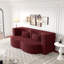 Canapé-lit moderne avec 2 coussins, canapé-lit en molleton convertible rembourré de mousse, matelas pliant double de 15 po pour le salon, lit d'invité, aucun assemblage requis, bourgogne (même: W1885P2722)