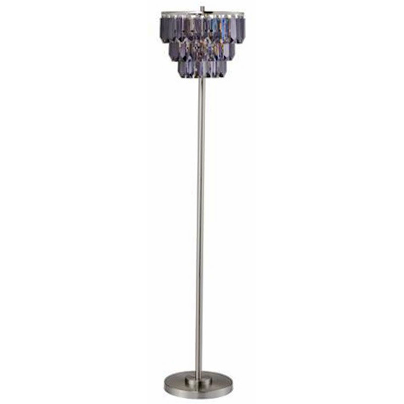 Lampe candélabre sur pied 60,5 po Pippino, Gris fumée
