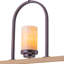 Lustre industriel rustique à 3 ou 6 lumières avec abat-jour naturel en albâtre, poutre en faux bois et cadre en fer en forme de U, hauteur réglable de 19 à 98 po pour îlot de cuisine - Répertorié ETL-298987382-298987380-298987339