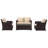 Gilson 4 - Person Patio Conversation Set with Cushions