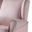 Chaise pivotante à accoudoirs roulés avec têtes de clou