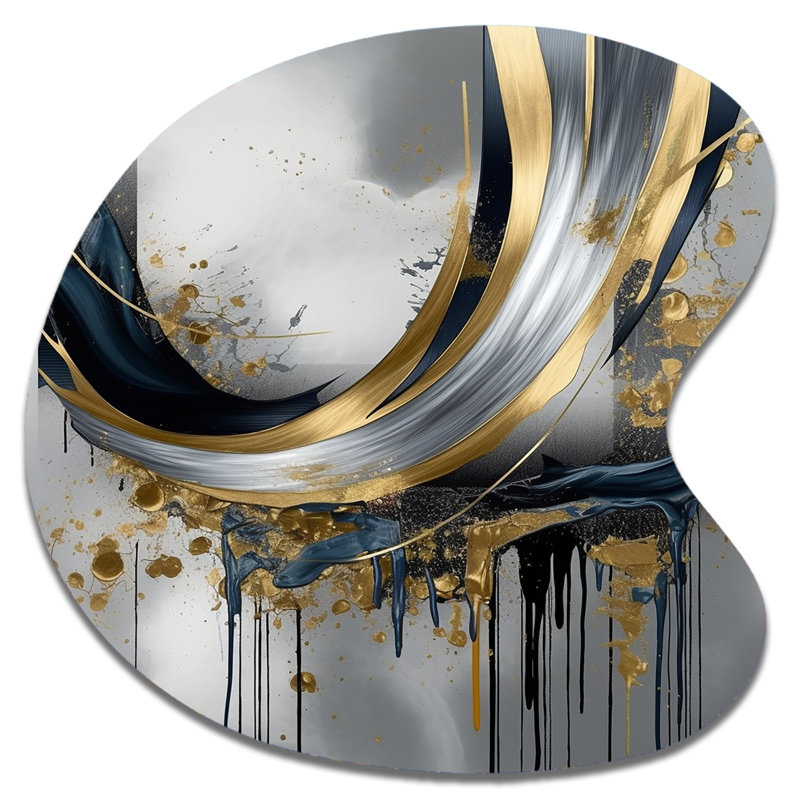 Geier - Marbre, forme unique, art mural en métal, forme libre moderne, H 27 po x l 27 po