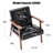 Havva 21.65'' Wide Tufted Artificial Leather Mid-Century Modern Armchair-1174366876