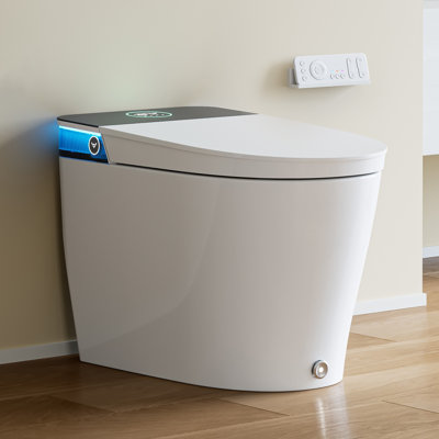 Smart Bidet Toilet – Multi-Level Temperature Adjustable Cleaning & Drying, No Water Pressure Limit, Auto Flush, LED Display