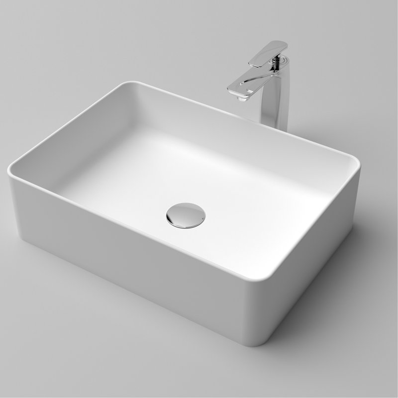 Lavabo pour salle de bain blanc mat 20 po x 14 po - Élégant et pratique