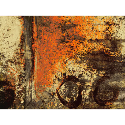«Textured Warm Abstract», peinture sur toile tendue