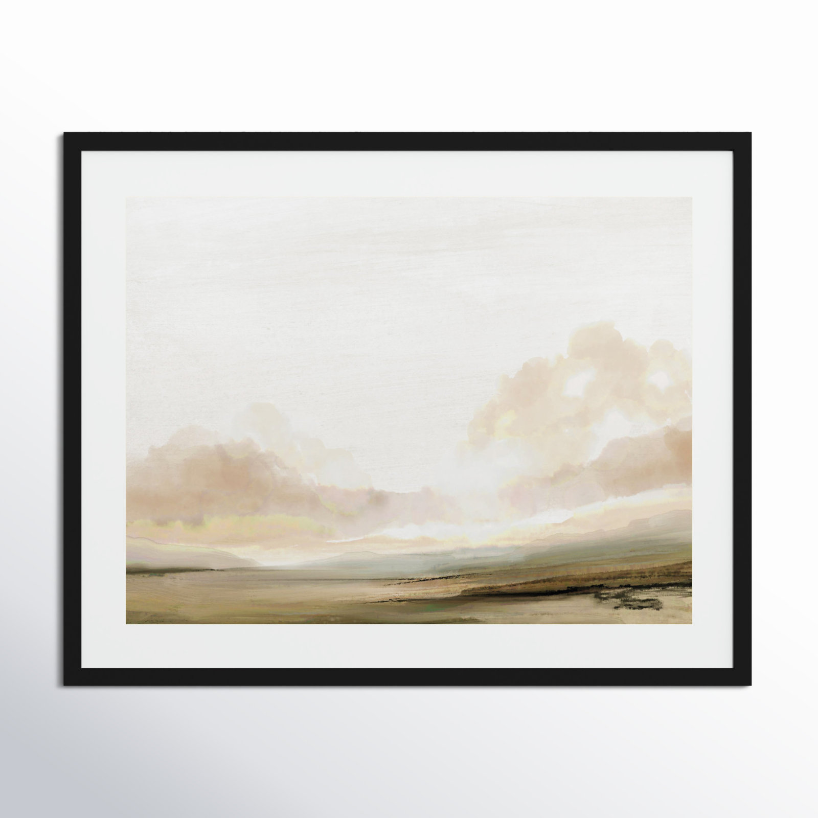 Southern Landscape Print by Dan Hobday, Black, 33" H x 41" W x 1" D