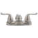FlowCurve 4 in. Centerset 2-Handle Low-Arc Bathroom Faucet with Drain Kit Included in Brushed Nickel