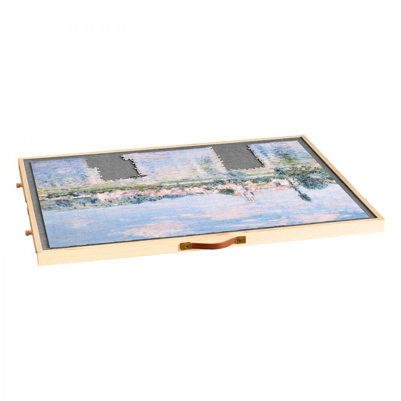 1000 Piece Puzzle Board with Drawer Cover Portable Wooden Jigsaw 29x21 in