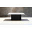 Table de salle à manger rectangulaire en faux marbre, base Wave