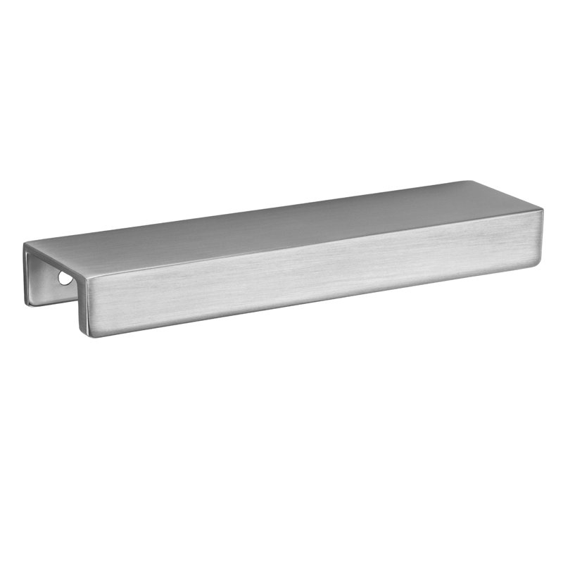 Poignée de tiroir Martin 5 po d'entraxe, bord en nickel satiné, Nickel satiné, 5"
