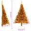 Arbre de Noël artificiel en forme de demi-cercle avec support PET-617682563-617682548