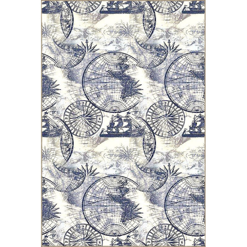 Tapis doux lavable à motif de pirate doux, Sous-tapis rectangulaire 5 pi 1 po x 7 pi 7 po inc