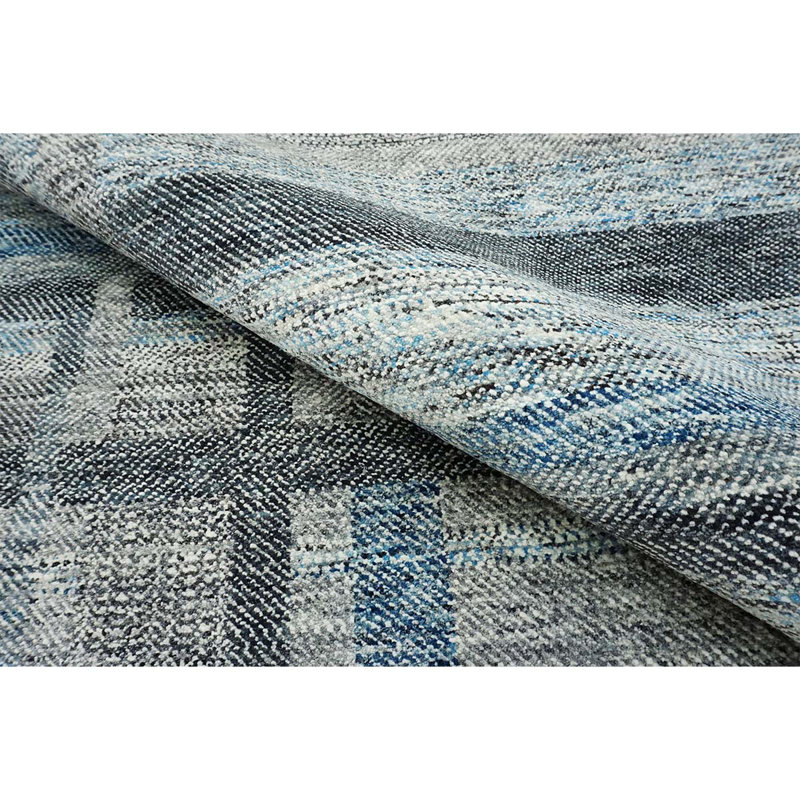 Wool Plaid Area Rug, Rectangle 8' x 10'