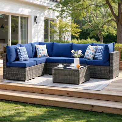 Ensemble de conversation modulaire en rotin Aliva