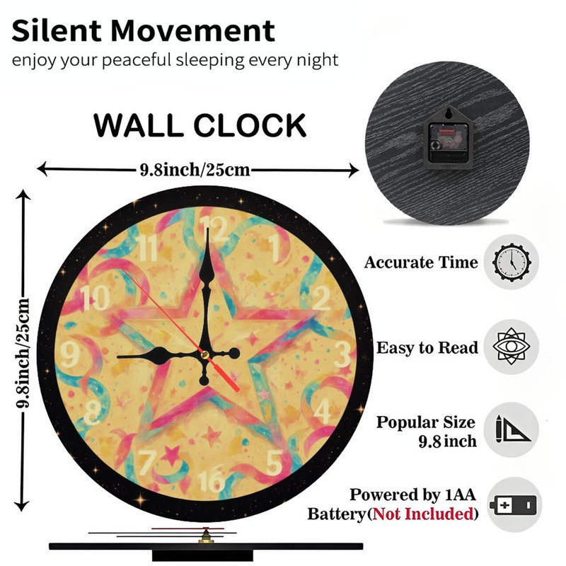 Horloge-Face-Avec-Ornements-Flocons de neige