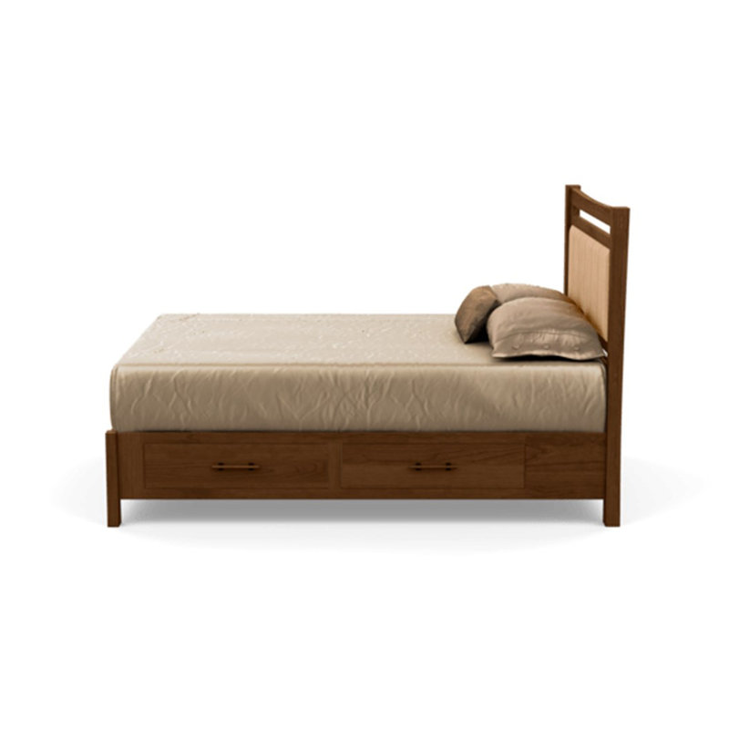 Monterey Upholstered Bed, King, Onyx, Saddle Cherry