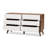 Cravens 6-Drawer Dresser in Two-Tone White/ Walnut Finish, 31.15'' H X 55.72'' W X 15.50'' D"