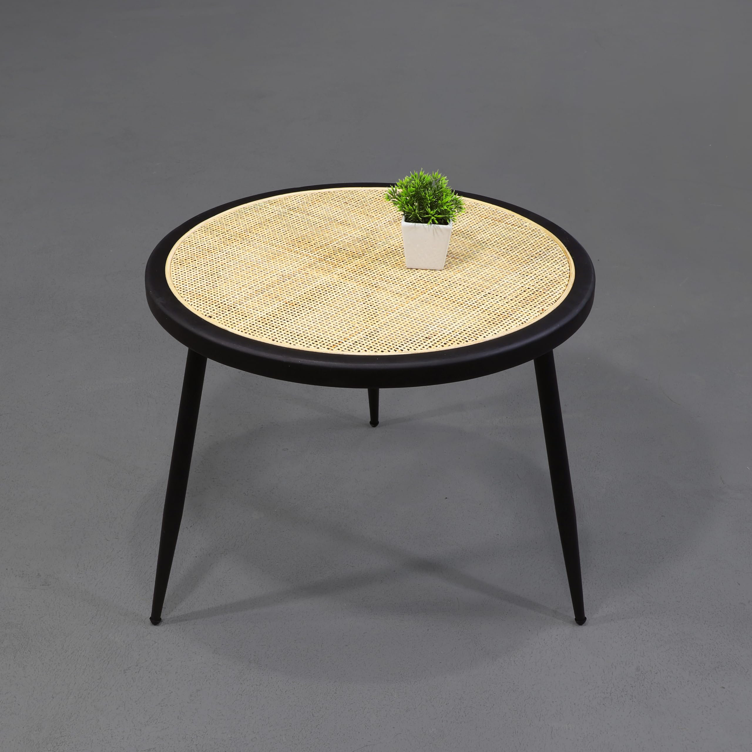 Bayou Breeze Round Rattan Coffee Table, Rattan Side Table, Coffee