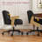28.3" Wide Upholstered Office Chair With Wheels For Home Office,Vanity, Apartment Dorms-1531339959