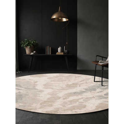 Tapis beige soyeux et moelleux