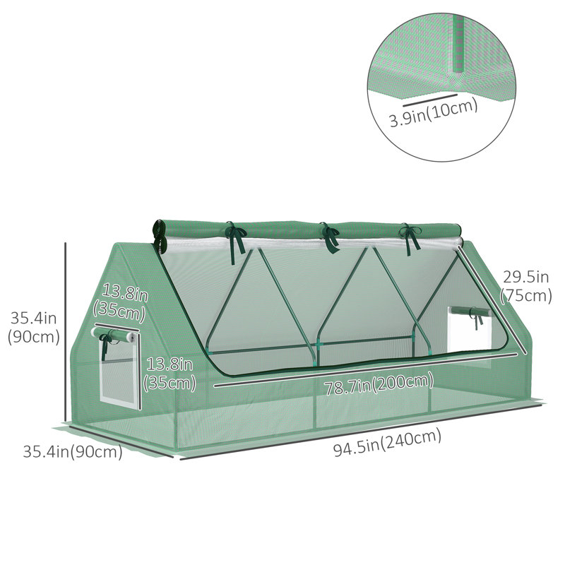 8' W x 3' D Mini Greenhouse