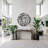 Waterfall Framed Console Table, Natural/Black, Iron