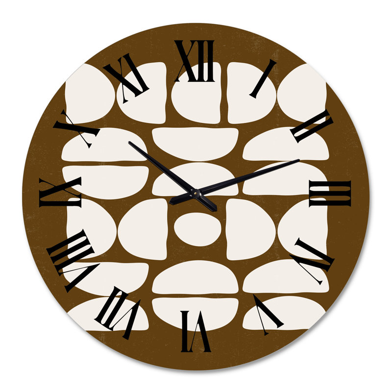 Composition abstraite des demi-lunes minimalistes - horloge murale moderne, Grand
