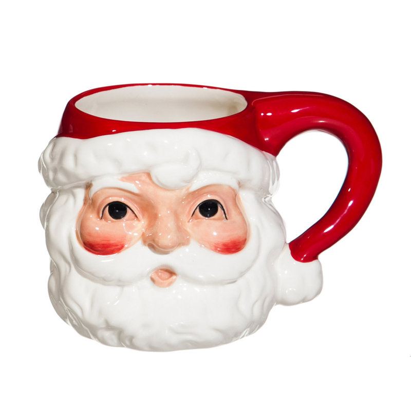 Tasse à café rétro en céramique Santa