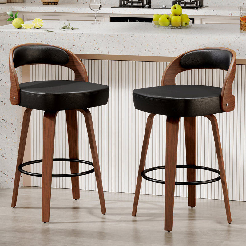 Ensemble de 2 chaises de salle à manger, tabourets de bar pivotants et tabourets de bar à hauteur de comptoir de 26,8 po