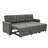 86'' Gray Upholstered Pull - Out Bed, 3 Seat , Reversible L/R, Jumbo Stitch And Accent For Small Home Gatherings Bed Made Of With Detailing Entertainment-213897243-213897240