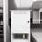 White Single Compartment Single Door Tilted Laundry Sorting Cabinet