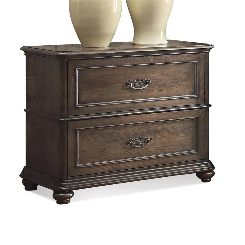 Desmond 34.75'' Wide 2 -Drawer Solid Wood File Cabinet